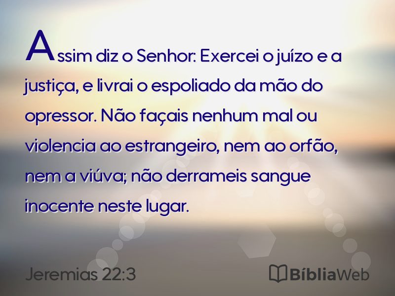 Jeremias 22:3 em imagem para compartilhar