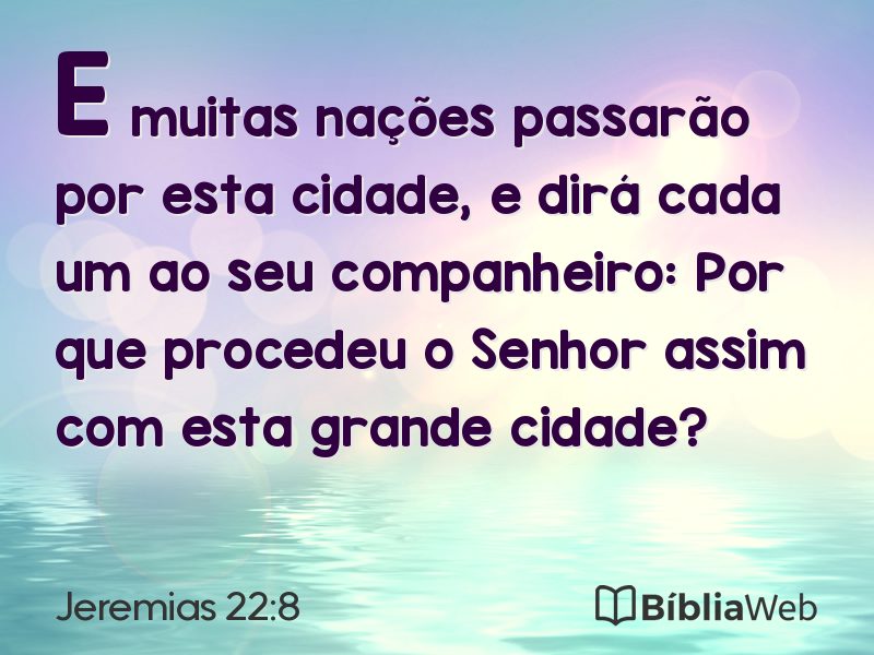 Jeremias 22:8 em imagem para compartilhar