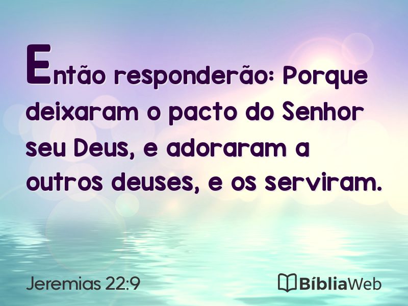Jeremias 22:9 em imagem para compartilhar