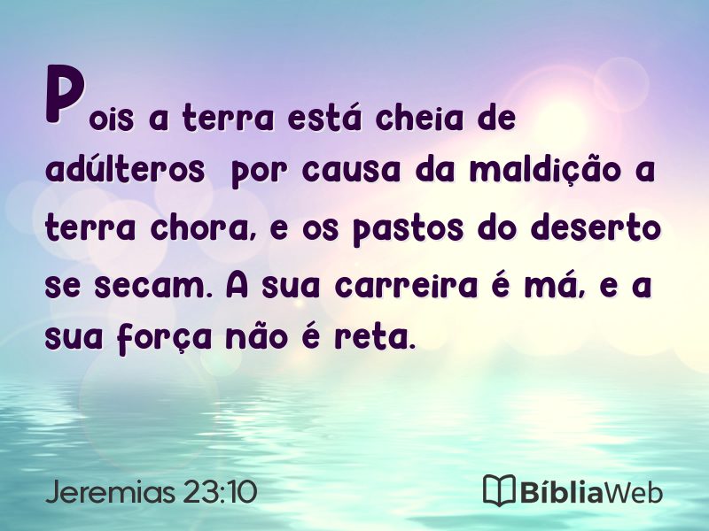 Jeremias 23:10 em imagem para compartilhar