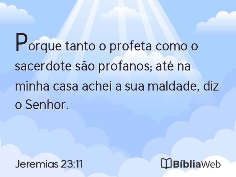 Jeremias 23:11 em imagem para compartilhar