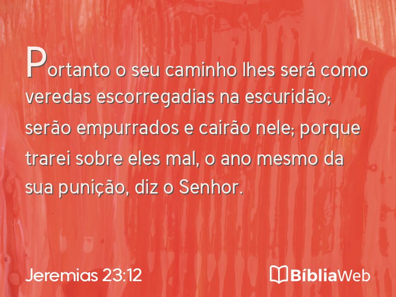 Jeremias 23:12 em imagem para compartilhar