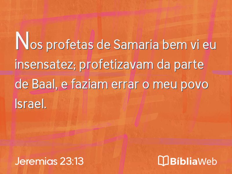 Jeremias 23:13 em imagem para compartilhar