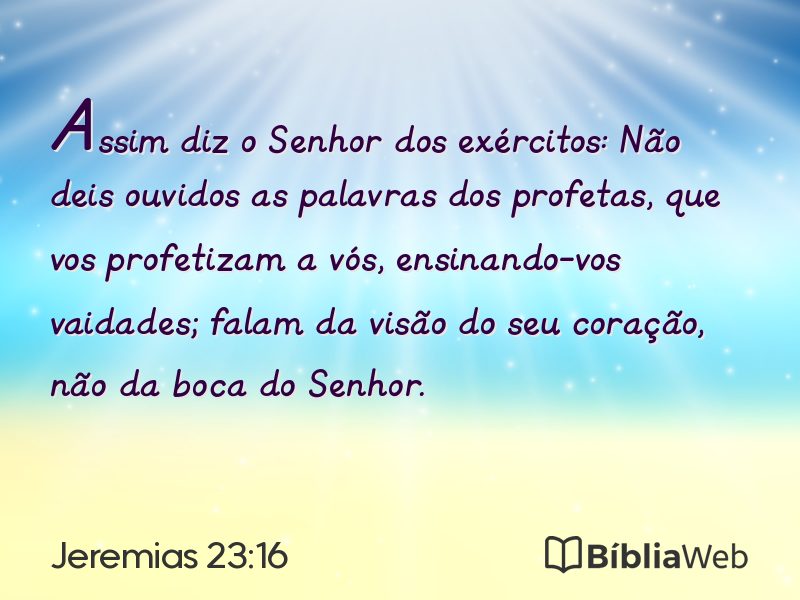 Jeremias 23:16 em imagem para compartilhar