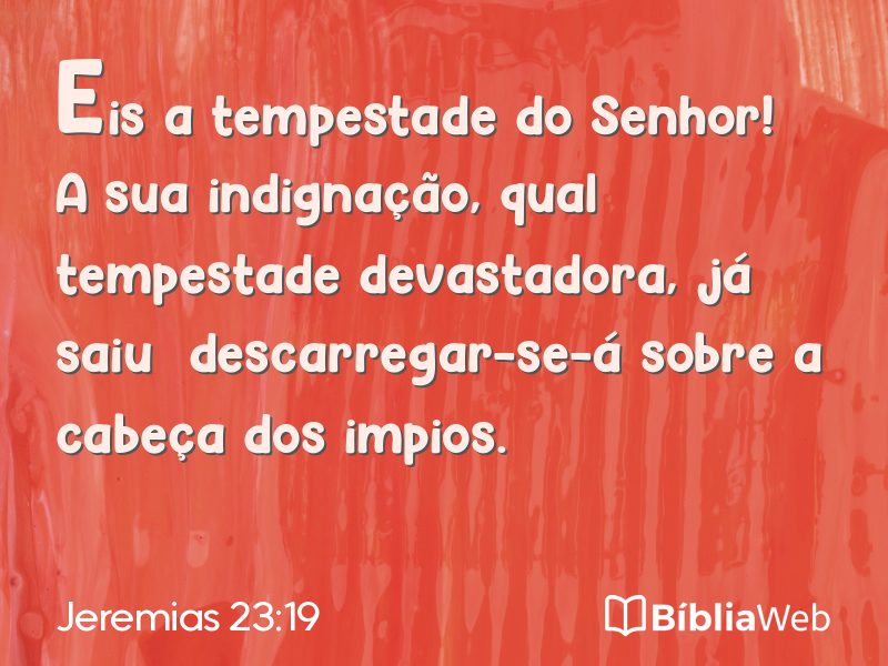 Jeremias 23:19 em imagem para compartilhar