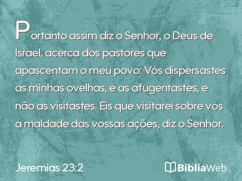 Jeremias 23:2 em imagem para compartilhar