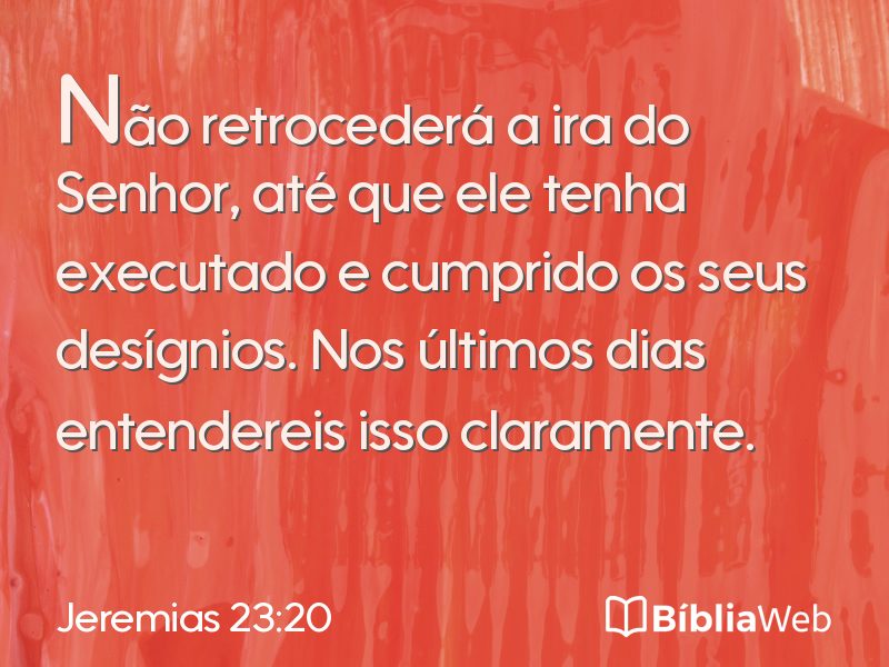 Jeremias 23:20 em imagem para compartilhar