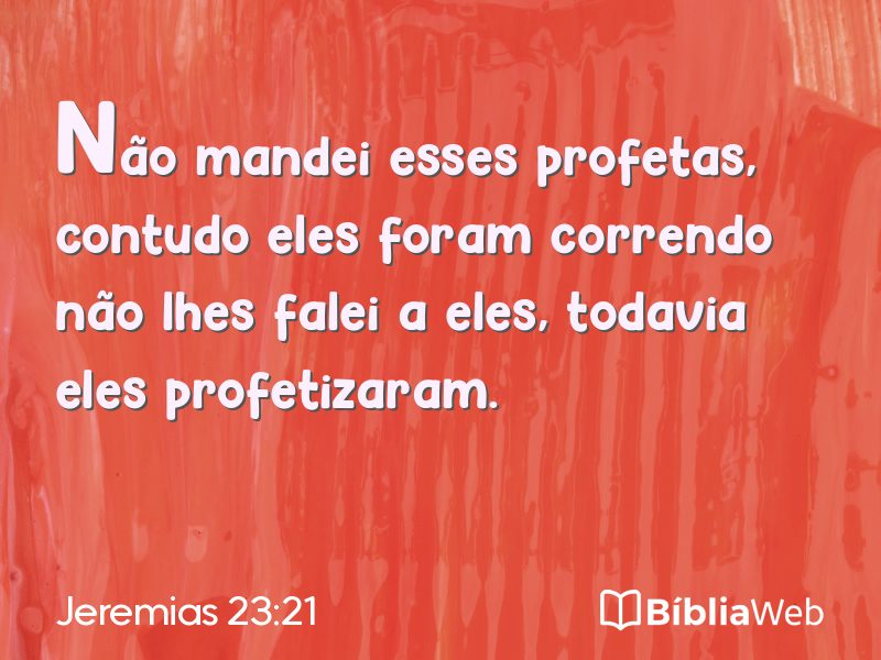 Jeremias 23:21 em imagem para compartilhar