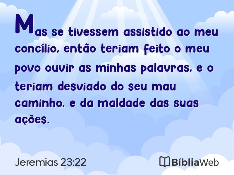 Jeremias 23:22 em imagem para compartilhar