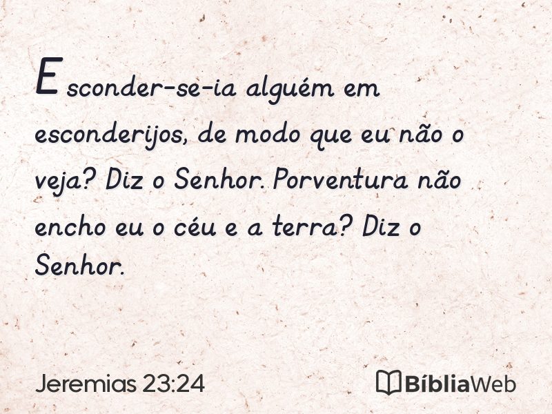 Jeremias 23:24 em imagem para compartilhar