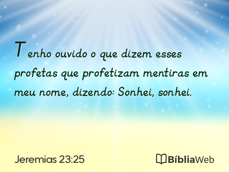 Jeremias 23:25 em imagem para compartilhar