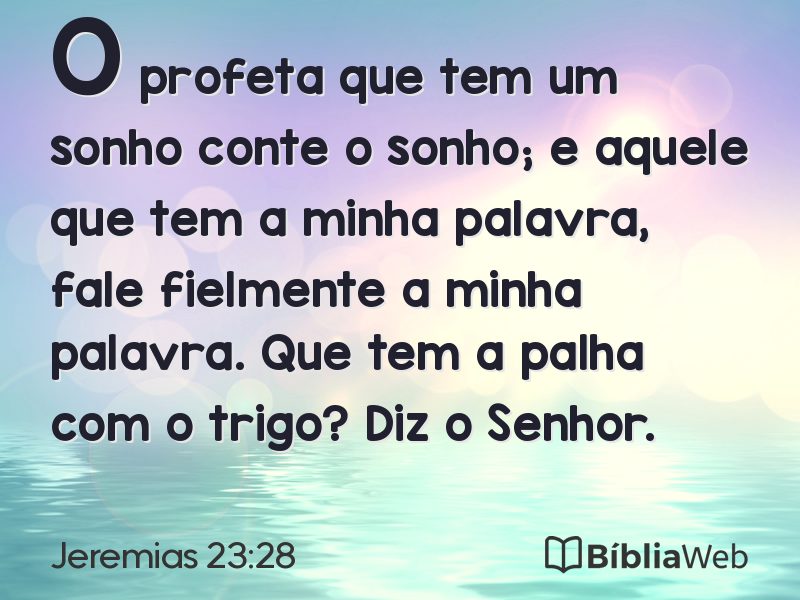 Jeremias 23:28 em imagem para compartilhar