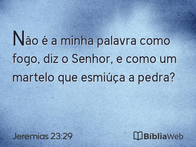 Jeremias 23:29 em imagem para compartilhar