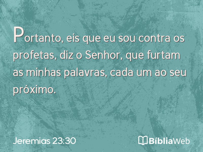 Jeremias 23:30 em imagem para compartilhar