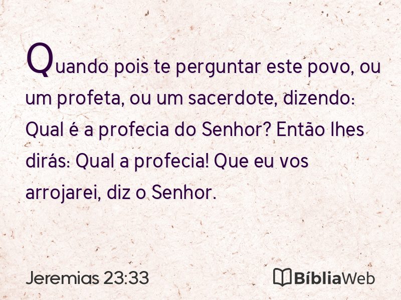 Jeremias 23:33 em imagem para compartilhar