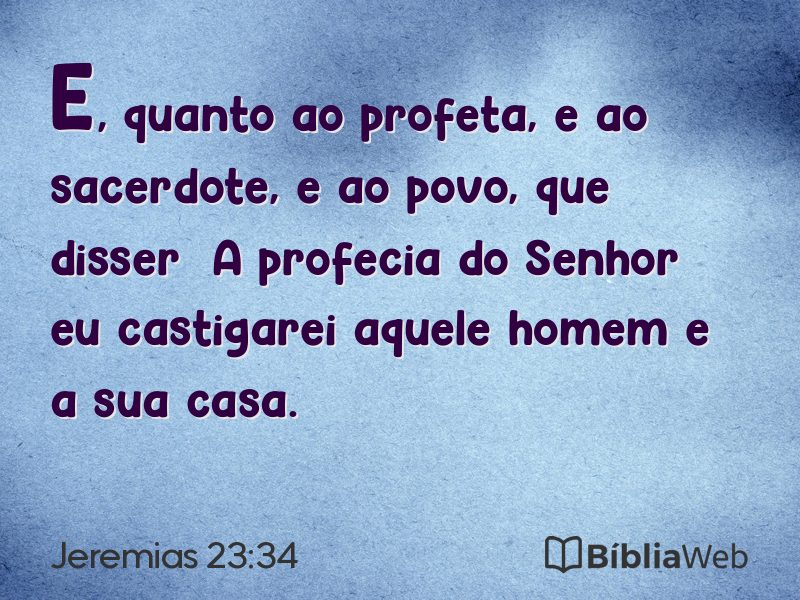 Jeremias 23:34 em imagem para compartilhar