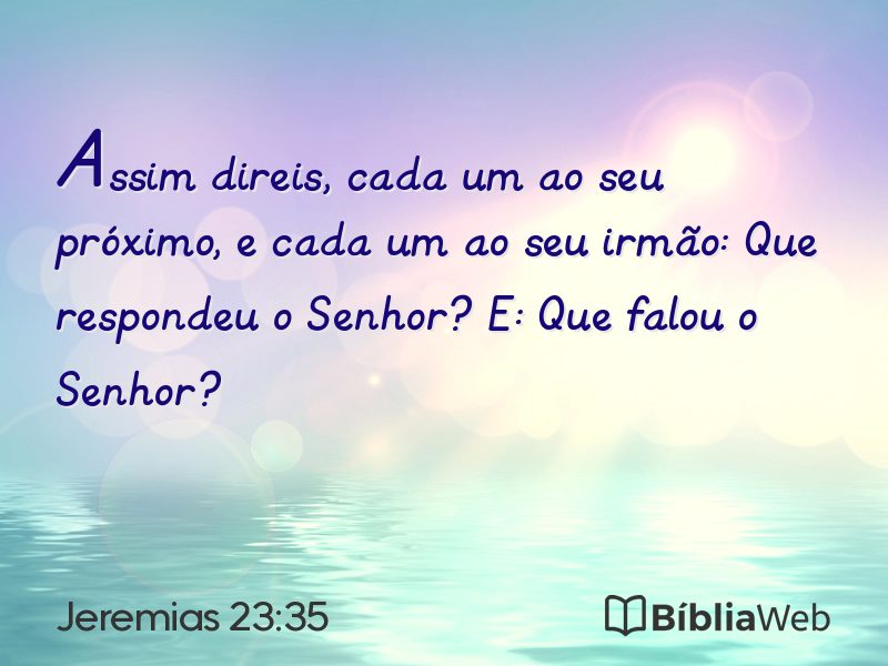 Jeremias 23:35 em imagem para compartilhar
