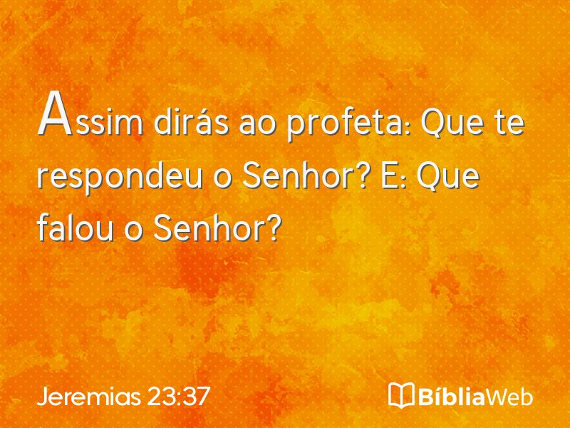 Jeremias 23:37 em imagem para compartilhar