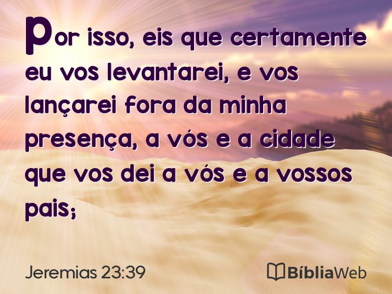 Jeremias 23:39 em imagem para compartilhar