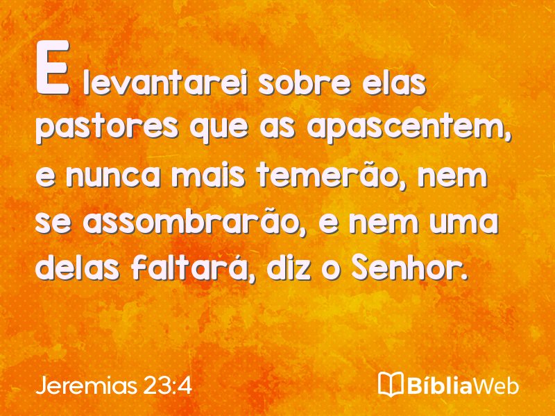 Jeremias 23:4 em imagem para compartilhar