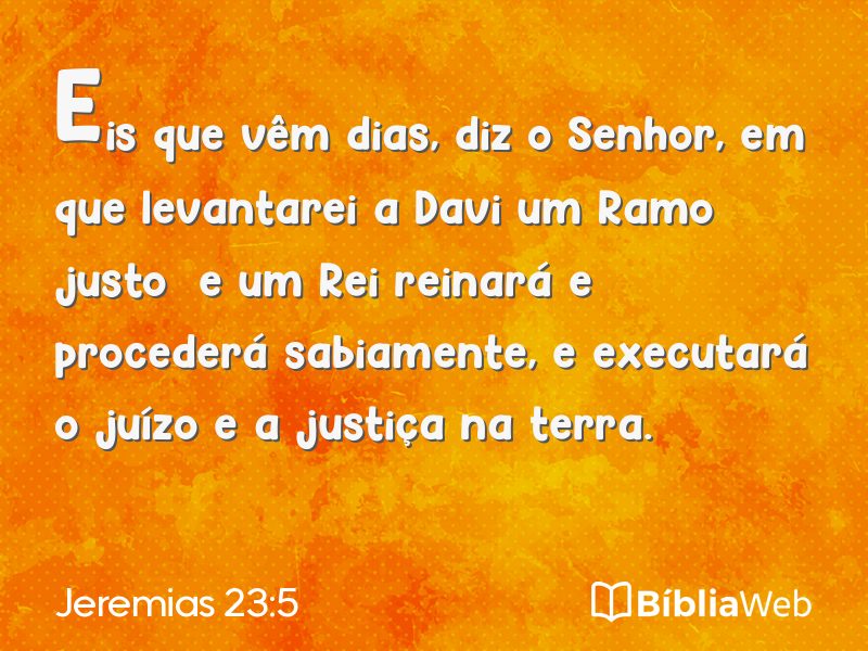 Jeremias 23:5 em imagem para compartilhar