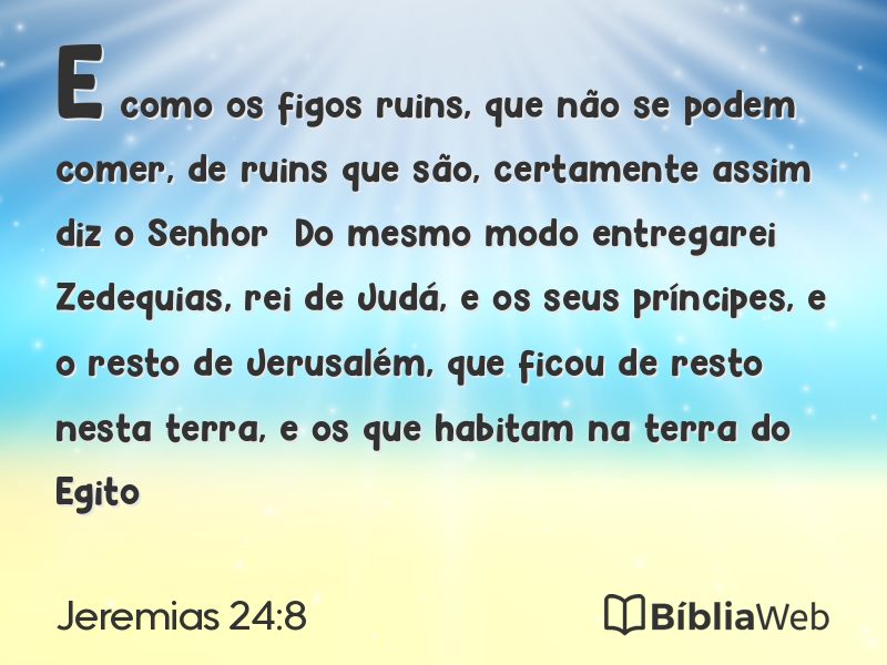 Jeremias 24:8 em imagem para compartilhar