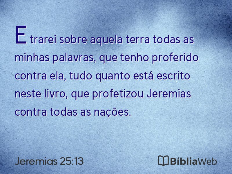 Jeremias 25:13 em imagem para compartilhar
