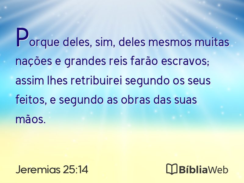 Jeremias 25:14 em imagem para compartilhar