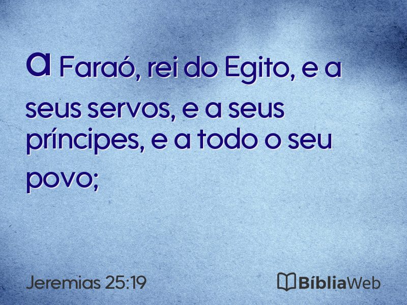Jeremias 25:19 em imagem para compartilhar