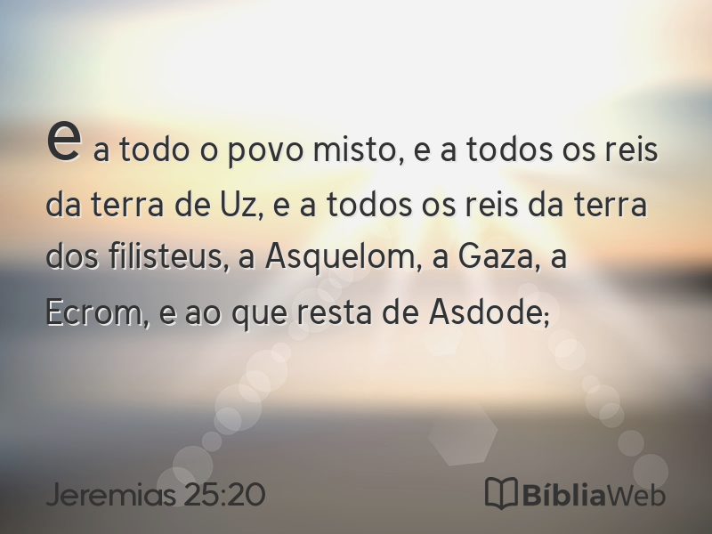 Jeremias 25:20 em imagem para compartilhar