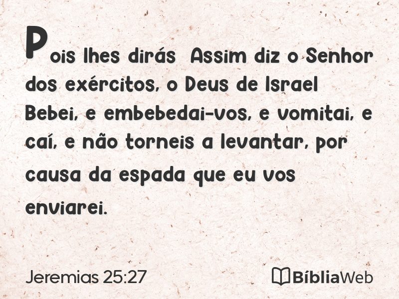 Jeremias 25:27 em imagem para compartilhar