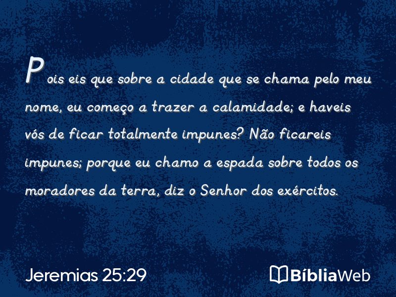 Jeremias 25:29 em imagem para compartilhar