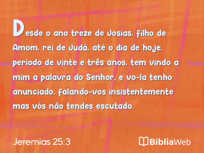 Jeremias 25:3 em imagem para compartilhar