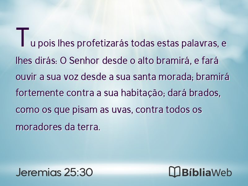 Jeremias 25:30 em imagem para compartilhar