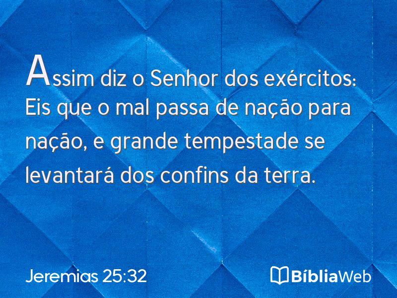 Jeremias 25:32 em imagem para compartilhar
