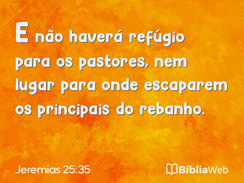 Jeremias 25:35 em imagem para compartilhar