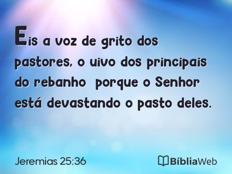 Jeremias 25:36 em imagem para compartilhar