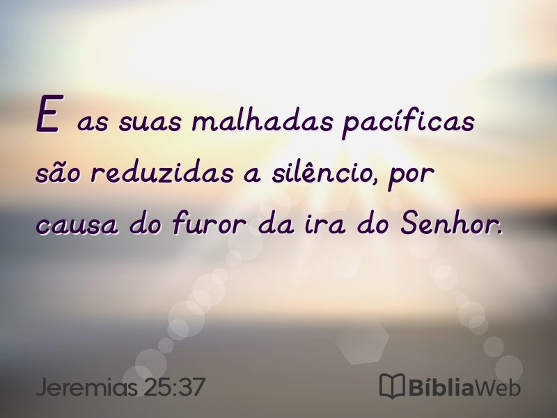 Jeremias 25:37 em imagem para compartilhar
