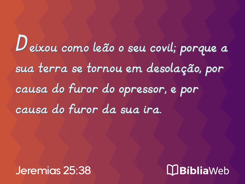 Jeremias 25:38 em imagem para compartilhar