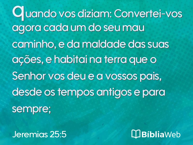 Jeremias 25:5 em imagem para compartilhar