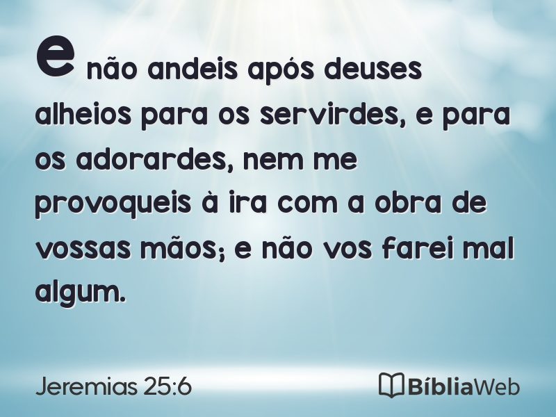 Jeremias 25:6 em imagem para compartilhar
