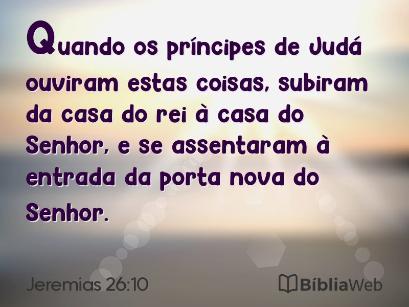 Jeremias 26:10 em imagem para compartilhar