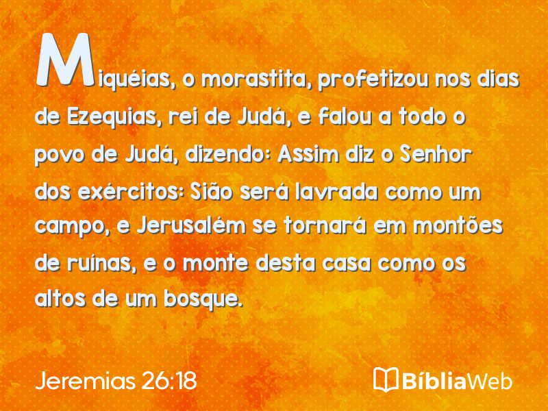 Jeremias 26:18 em imagem para compartilhar