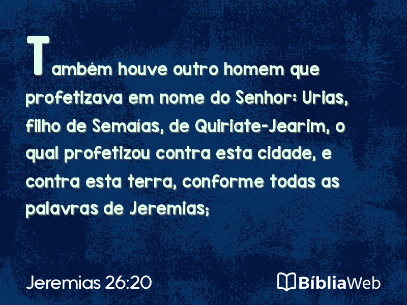 Jeremias 26:20 em imagem para compartilhar