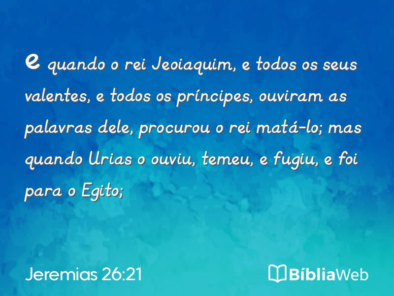 Jeremias 26:21 em imagem para compartilhar