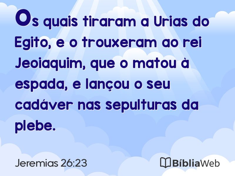 Jeremias 26:23 em imagem para compartilhar