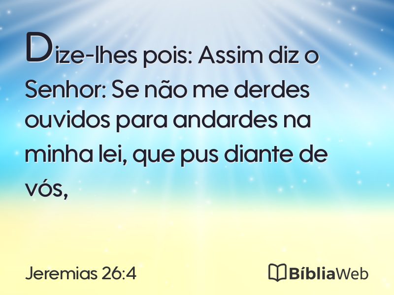 Jeremias 26:4 em imagem para compartilhar