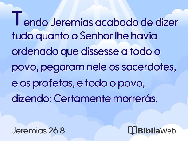 Jeremias 26:8 em imagem para compartilhar