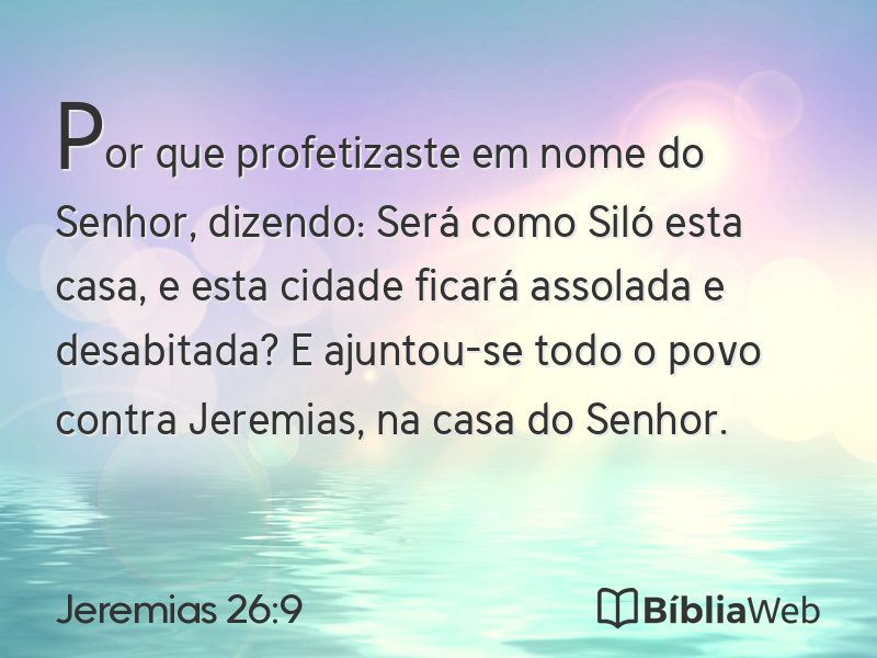 Jeremias 26:9 em imagem para compartilhar