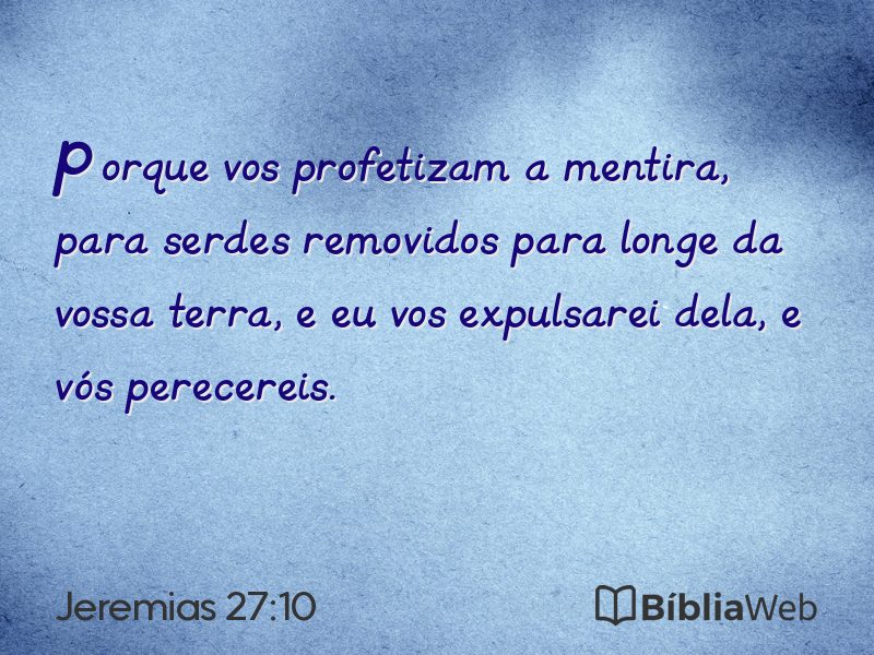 Jeremias 27:10 em imagem para compartilhar